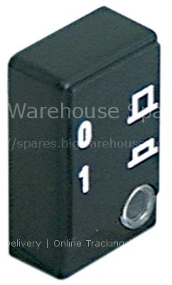 Push button L 25mm W 19,5mm black 0-1