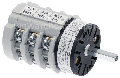 Rotary switch 3 1-0-2 sets of contacts 6 type CA160007 400V 16A