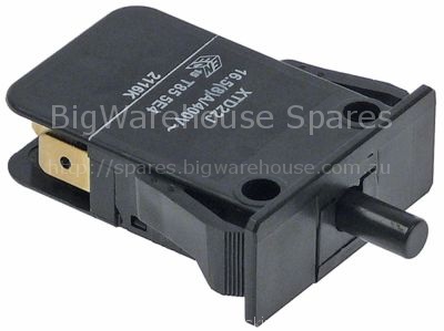 Microswitch with plunger 250V 12A 3NO connection male faston 4.8
