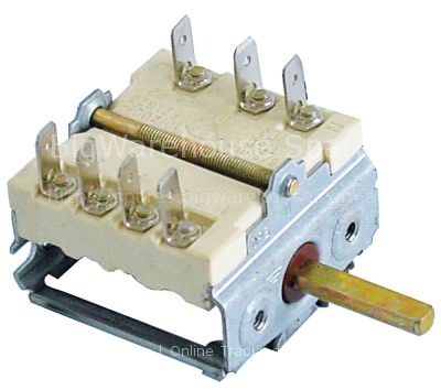 Cam switch 4 operating positions sequence 0-1-2-3 16A shaft ø 6x