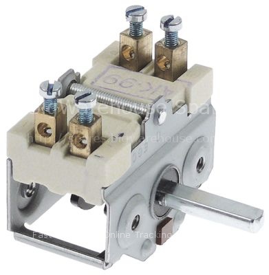 Cam switch 4 operating positions 2NO sequence 0-1-0-1 16A shaft