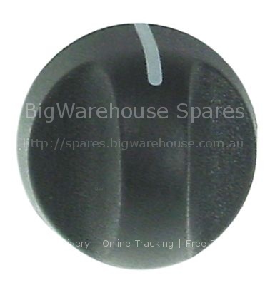 Knob switch zero mark ø 37mm shaft ø 6x4.6mm shaft flat lower bl