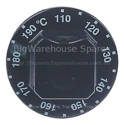 Knob thermostat t.max. 190°C temperature range 110-190°C ø 60mm