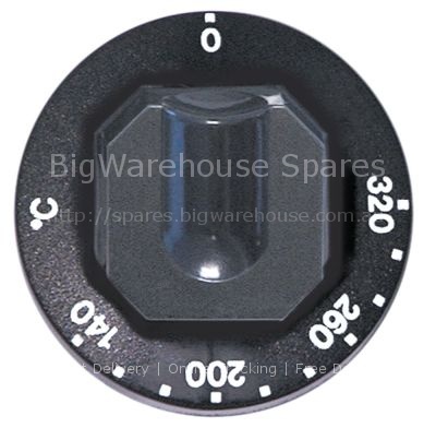 Knob thermostat t.max. 320°C temperature range 140-320°C ø 70mm