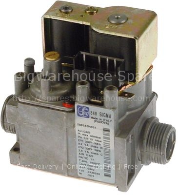 Gas valve 230V 50Hz gas inlet 3/4" gas outlet 3/4" pressure rang