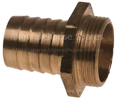 Hose connector brass straight