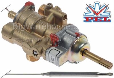 Gas thermostat PEL type 25ST °C gas inlet M16x1.5 (tube ø 10mm)