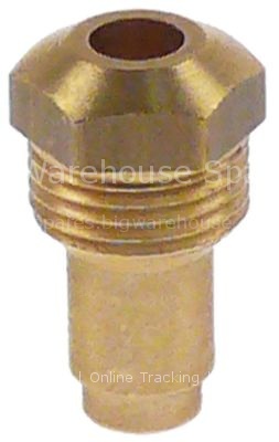 Screw connection for thermocouple bore ø 5mm M12x1 WS 12 brass