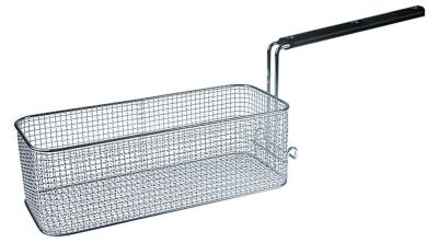 Fryer basket L1 370mm W1 150mm H1 120mm chrome-plated steel
