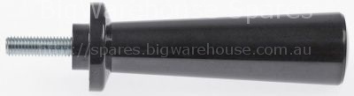 Cone handle thread M8x1.25 ø 28mm plastic L 105mm black thread L