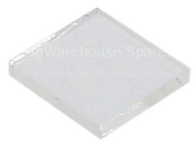 Glass panel L 29mm W 29mm thickness 3,5mm square