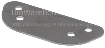Fixing plate for catch W 42mm zinc-plated sheet steel L 93,5mm