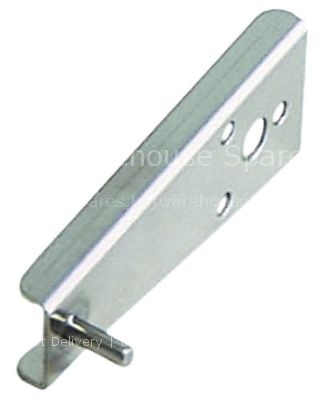 Hinge bearing with bolt mounting pos. lower