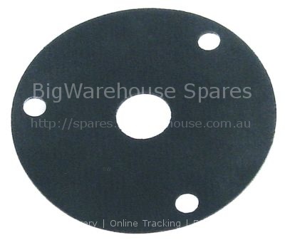 Gasket for fan motor ID ø 12mm ED ø 58mm thickness 1mm with 3 sc