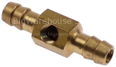 Hose connector for manometer L 60mm WS 17 brass thread 1/8" ø 12