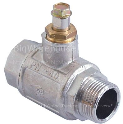 Ball valve inlet 1" ET outlet 1" IT L 92mm without handle shaft