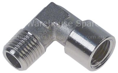 Angle piece thread 1/4" ET - 1/4" IT nickel-plated brass
