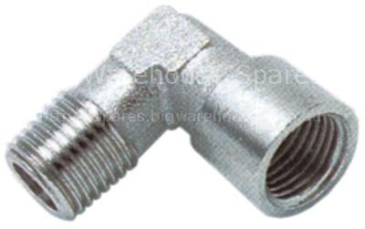 Angle piece thread 1/8" ET - 1/8" IT nickel-plated brass