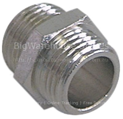 Double nipple nickel-plated brass thread 1/8" - 1/8" Qty 1 pcs