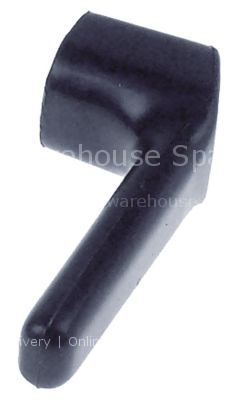 Door handle L 150mm W 42mm H 57mm black plastic shaft 8x8mm inta