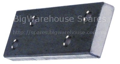 Base plate L 110mm W 35mm for door catch thickness 10mm