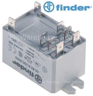 Power relays FINDER 230VAC 30A 2CO connection F6.3 bracket mount
