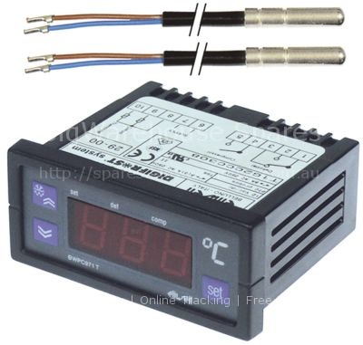 Electronic controller ELIWELL type EWPC971 mounting measurements