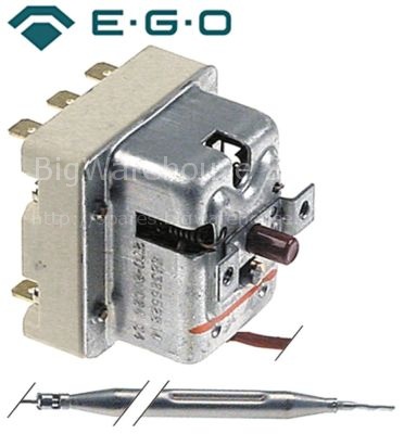 Safety thermostat switch-off temp. 248°C 3-pole probe ø 6mm prob
