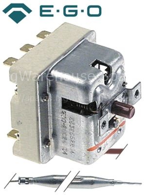 Safety thermostat switch-off temp. 270°C 3-pole 3NC 20A probe ø
