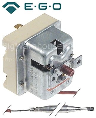 Safety thermostat switch-off temp. 200°C 1-pole 0,5A probe ø 6mm