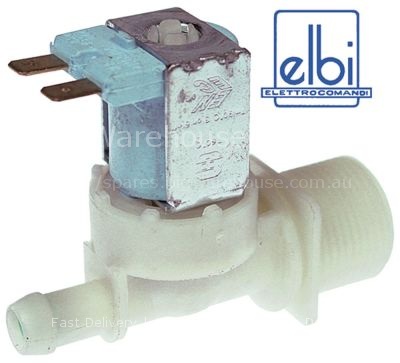 Solenoid valve single straight 230VAC inlet 3/4" outlet 11.5mm t