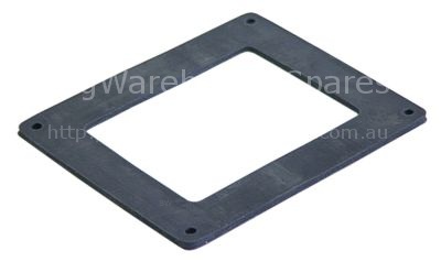 Gasket L 91mm W 77mm hole ø 3mm for oven lamp