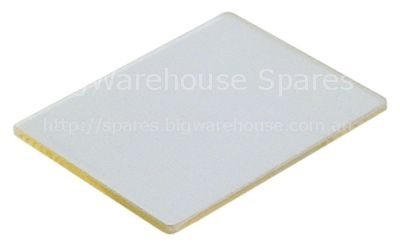 Lamp glass L 74mm W 58mm thickness 3mm