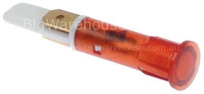 Indicator light ø 10mm red 400V connection male faston 6.3mm Qty