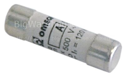 Fine fuse size ø10x38mm 10A rated 500V type Gg fast-acting Qty 1