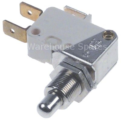 Microswitch with plunger thread M10x0.75 thread L 14mm 250V 10A