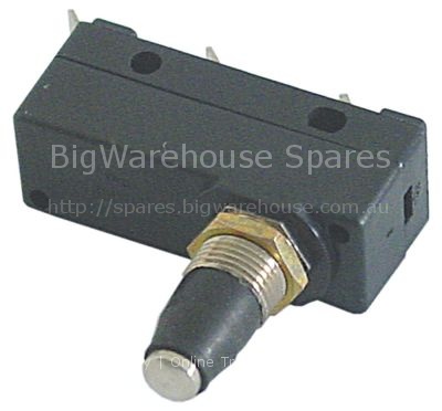 Microswitch with plunger mounting distance 25mm thread M12x1 thr