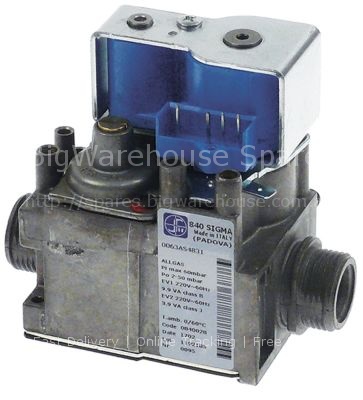 Gas valve type  220V 60Hz gas inlet 3/4" gas outlet 3/4" pressur