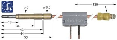Thermocouple SIT with interrupter M9x1 L 1000mm plug connection