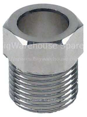 Union screw thread M12x1 nickel-plated brass tube ø 8mm M12x1