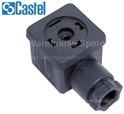 Power socket plug type DIN 43650A screw