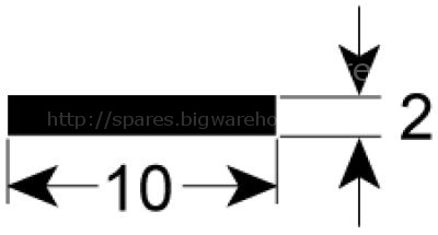 Window gasket profile 1887 L 3200mm Qty 1 suitable for LAINOX