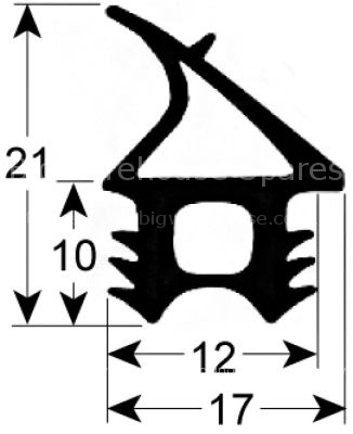 Door seal profile 2761 W 470mm L 560mm external size Qty 1