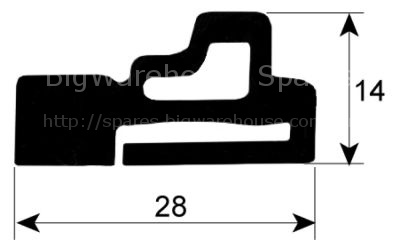 Door seal profile 2954 L 700mm