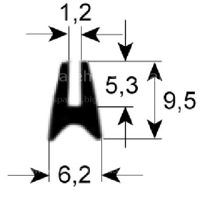 Window gasket profile 1530 L 3720mm Qty 1