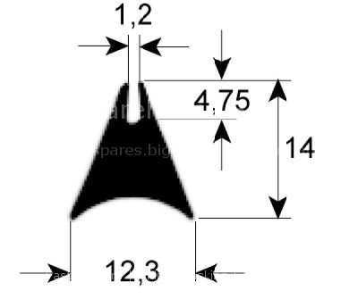 Window gasket profile 1620 L 2400mm Qty 1