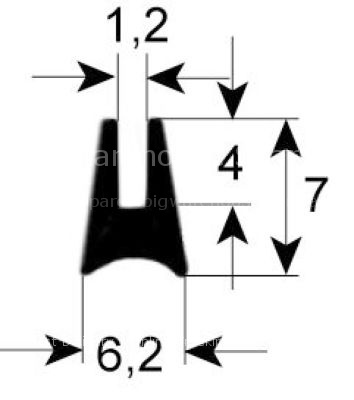 Window gasket profile 1520 Qty supplied by meter