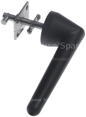Door handle for espagnolette lock L 205mm H 65mm handle ø 60mm