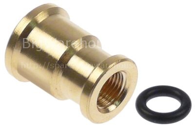 Reducer with O-ring brass thread 1/4" / 1/8" Qty 1 pcs total len