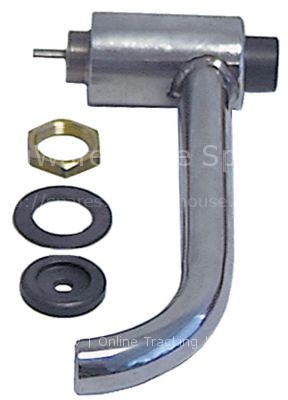 Door handle L 170mm handle ø 16mm spring length 49mm metal compl